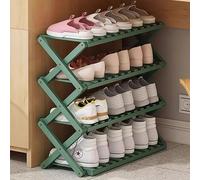 Étagère à chaussures pliable en bambou - Gain de place pour intérieur/extérieur, parfait pour le camping et les petits espaces - Design élégant en bûches pour un rangement facile et un accès rapide