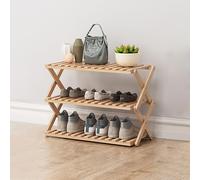 Étagère à chaussures pliable en bambou multi-couches - Pas d'installation nécessaire - Économie d'espace - Économique et élégante - Pour entrée et placard