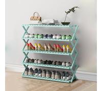 Étagère à chaussures pliable en bambou multifonction pour maison, entrée, couloir, balcon, chambre à coucher, cuisine, salle de bain, organiseur élégant et peu encombrant (couleur : gris)