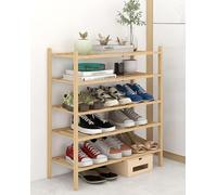 Étagère à chaussures pliable en bambou, organisateur de rangement de chaussures pliable portable à plusieurs niveaux, étagère à bottes autoportante sans assemblage, présentoir à plantes adapté à l'ent