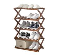 Étagère à chaussures pliable en bambou - Pas de montage nécessaire - 50/70 cm - Gain de place - Pour les zones étroites - Solution de rangement portable pour couloir, salon, chambre à coucher, entrée