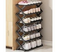 Étagère à chaussures pliable en bambou - Rangement intérieur/extérieur peu encombrant, parfait pour le camping et les petits espaces, design couleur bûche, facile à assembler, solution de nization