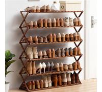 Étagère à chaussures pliable - Tour de rangement à chaussures portable en bois multi-couches, organisateur autonome pour couloir et chambre à coucher
