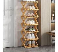 Étagère à Chaussures Pliante en Bambou de 2 à 9 Couches, autoportante, réglable, adaptée aux entrées, aux Salons, aux couloirs et aux Coins des Chambres principales(7)