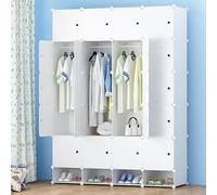 Étagère à chaussures portable en plastique - Rangement pliable pour vêtements, chaussures et jouets - Polyvalente 111 x 47 x 165 cm pour chambre à coucher, couloir et salon - Design peu encombrant
