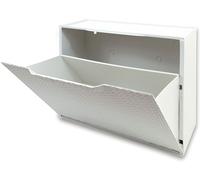 Étagère à Chaussures Porte Rotin Blanc Modulair Modulable Résine 51x17x40 H 970