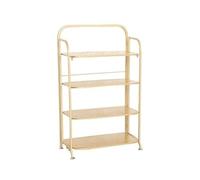 Étagère à chaussures pour entrée 4/5/6/7/8 niveaux - Étagère à chaussures moderne multi-couches avec cadre en métal - Étagère de rangement à chaussures sur pied (doré 4 niveaux)