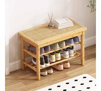 Étagère à Chaussures pour entrée Principale, Banc à Chaussures en Bambou pour Placard, supporte jusqu'à 250 kg, Banc à 3 Niveaux pour entrée, vestiaire, Couloir