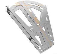 Étagère à chaussures rabattable en acier inoxydable avec roulements silencieux pour armoire de rangement, design peu encombrant pour entrée de maison, kit de matériel d'installation simple (argent) (E