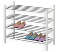 Etagère à chaussures RESA 4 tablettes laqué blanc Blanc G