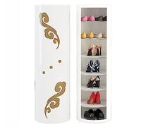 Étagère à chaussures rotative à 360° 7 niveaux de 105 cm de haut pour entrée et couloir - Tour d'armoire verticale pour usage domestique