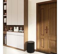 Étagère à chaussures rotative à 360° - Armoire à chaussures d'entrée en métal de qualité supérieure élégante blanc et doré pour économiser de l'espace Design rond pivotant pour nizer et ranger les