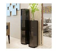 Étagère à chaussures rotative à 360 °, nizer vertical, rangement rond peu encombrant pour entrée, salon, couloir - 43 cm, noir, hauteur réglable de 45 à 210 cm