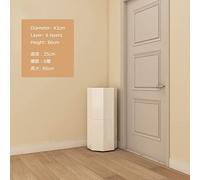 Étagère à chaussures rotative moderne - Rangement blanc pour entrée avec portes Design rond pour petit placard d'angle et chambre à coucher Solution peu encombrante