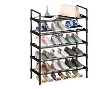Étagère à chaussures simple multi-couches avec cadre en métal réglable pour économiser de l'espace pour la maison, durable et facile à assembler, solution de rangement essentielle pour les chaussures.