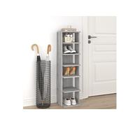 Etagère à chaussures Sonoma gris 27,5x27x102 cm Bois ingénierie