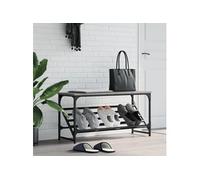 Etagère à chaussures sonoma gris 90x30x45 cm bois d'ingénierie 833421