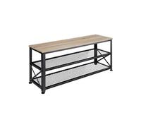 Meuble à chaussures - TECTAKE - Étagère à chaussures BLACKPOOL en bois MDF 101 x 30,5 x 45,5 cm - Bois clair/Chêne sonoma