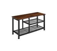 Meuble à chaussures - TECTAKE - Étagère à chaussures TAUNTON en bois MDF 80 x 30 x 45,5 cm - Bois foncé