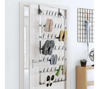 Vidaxl Étagère À Chaussures Suspendue Argenté 66x13x139 Cm Argenté