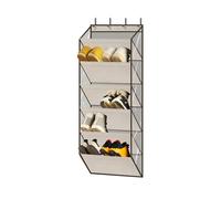 Étagère à Chaussures Suspendue au-Dessus de la Porte avec Grandes Poches Profondes, étagères à Chaussures étroites, Organisateur de Chaussures for l'entrée du Placard(Beige,6-Tier)