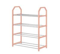 Étagère à chaussures trapézoïdale simple pour un usage domestique, seuil de porte, dortoir, rangement à chaussures, balcon, à quatre étages, super grande et peu encombrante (42 x 50 cm)
