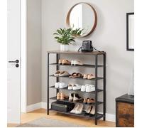 Étagère à chaussures VASAGLE - Meuble de rangement - Style industriel - 5 étagères - 100 x 30 x 110 cm