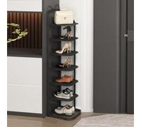Étagère à chaussures verticale à 10 niveaux pour petits espaces, nizer d'angle en métal pour placard, entrée, couloir, chambre à coucher, assemblage sans outils, solution de rangement pour économiser