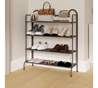 Étagère à chaussures verticale à 4 niveaux, coin de rangement fin et haut, support à chaussures à concept ouvert pour entrée, placard, chambre à coucher et petits espaces - Optimisez votre espace de