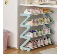 Étagère à chaussures verticale à 4 niveaux - Gain de place pour entrée et salon - 60 cm de haut - Design étroit - Solution de rangement pour chaussures noire essentielle.