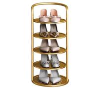 Étagère à chaussures verticale à 5/6/7/8 niveaux - Rangement peu encombrant pour entrée, placard et porte d'entrée - Design doré élégant, 27 x 76 cm, maximise l'espace et garde les chaussures bien