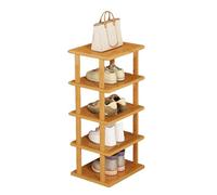 Étagère à chaussures verticale à 5/7/8 niveaux, tour à chaussures d'angle étroite en bois, gain de place, nizer à chaussures hautes pour entrée, assemblage sans outils, solution de rangement élégante