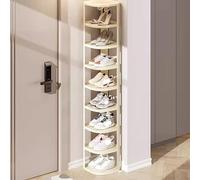 Étagère à chaussures verticale à 9 niveaux, autonome et peu encombrante pour les petites entrées et placards, rangement efficace pour chambre à coucher, solution de rangement élégante