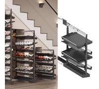 Étagère à chaussures verticale empilable réglable en métal pour petites chambres à coucher Design à 11 niveaux Idéal pour un rangement et une nification efficaces des chaussures