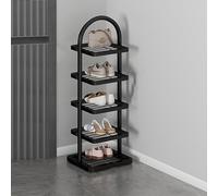 Étagère à chaussures verticale en bambou à 10 niveaux pour économiser de l'espace pour entrée et couloir Support de fleurs multifonction durable pour salon et salle de bain Design pliable