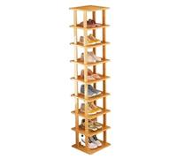 Étagère à chaussures verticale en bois, facile à installer, sans outils, rangement autonome pour entrée, couloir, placard