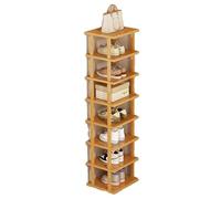Étagère à chaussures verticale en bois, facile à installer, sans outils, rangement autonome pour entrée, couloir, placard