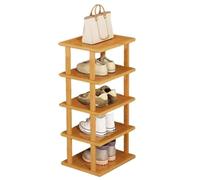 Étagère à chaussures verticale en bois facile à installer sans outils Rangement indépendant pour entrée, couloir, placard, design peu encombrant