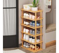 Étagère à chaussures verticale en bois pour entrée et couloir - Design fin - 47 x 23 x 91 cm