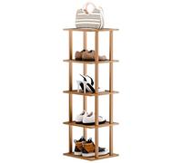 Étagère à chaussures verticale en bois pour les espaces étroits, 6 niveaux de rangement à chaussures pour placard, couloir, entrée, salon - Design haute capacité