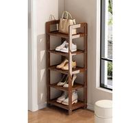 Étagère à chaussures verticale étroite en bambou pour économiser de l'espace pour placard, salle de bain et balcon, petit coin de rangement pour chaussures, tour à chaussures en bois pour une