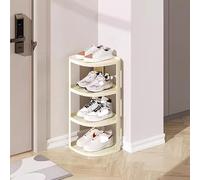 Étagère à chaussures verticale - Grande étagère à chaussures, tour de rangement peu encombrante pour les petits espaces, organisateur d'entrée, solution de rangement de chaussures à 2 couches pour