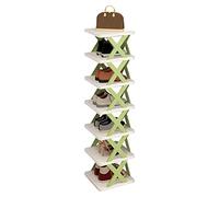 Étagère à chaussures verticale mince - Chaussures peu encombrantes pour entrée, salon et salle de bain - Plastique - Installation facile, parfaite pour les petits espaces, maximise l'efficacité du