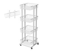 Étagère à collation sur roulettes - Panier réglable à 5 niveaux pour frites, fruits, légumes et bonbons