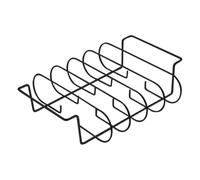 Étagère à côtes, support à steak, support à rôtir, en acier au carbone, revêtement antiadhésif, grande capacité, idéal pour barbecue, fumoir, grill, four, camping, 31 x 25 x 7 cm
