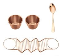 Étagère à crêpes en acier inoxydable avec tasses à sauce intégrées, taco, crêpes, burrito et support de rouleau à ressort, base antidérapante, 28 x 6 x 6,4 cm, design élégant pour la maison, la