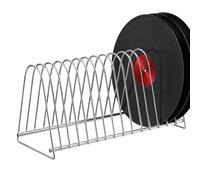 Étagère à disques, support de disques, organisateur de disques vinyles en fil métallique, support de disque de bureau polyvalent, triangle vertical, porte-documents pour la maison et le restaurant