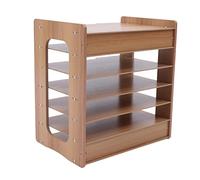 Étagère à documents, 7 compartiments de rangement, en bois, pour bureau, courrier, porte-documents A4, compartiment à papier pour l'école du ministère de l'Intérieur, pour un bureau de bureau, bureau