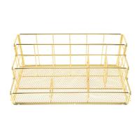 Étagère à Documents en Fer, Organiseur de Bureau Moderne à Compartiments | Surface Lisse, Couleur Unie, Tri Multi-grilles, pour Cahiers et Lettres, Usage Réception ou Laboratoire