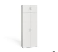 Étagère à dossiers Frank, 80x182.4cm avec rehausse d'armoire, Blanc, Vicco 36977